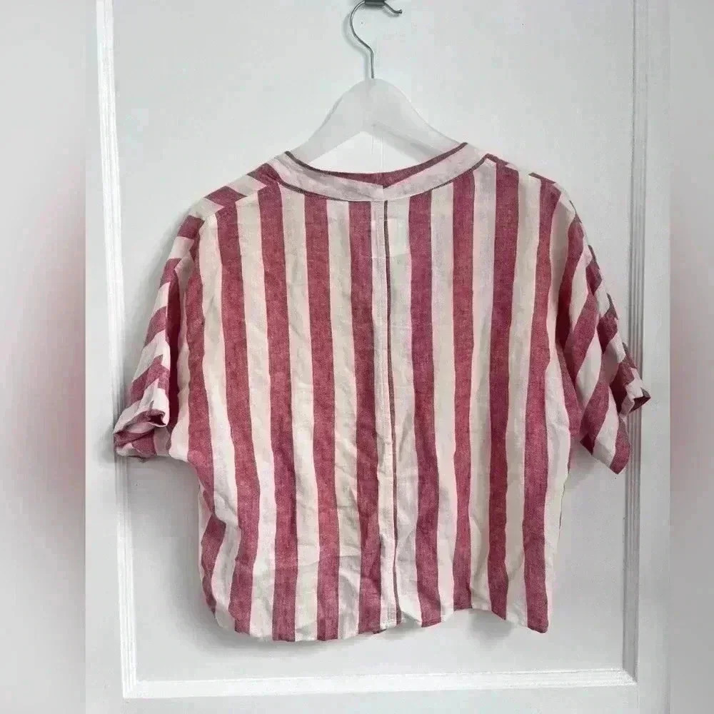 Rails Thea Tie Front Linen Button Up in Seville S… - image 2